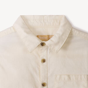 Korte mouw overhemd effen met afneembare striksluiting voor jongens 