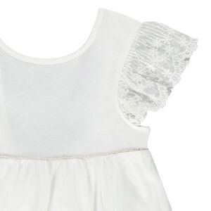 Ensemble 2 pièces tunique brodée + cycliste imprimé pour fille 