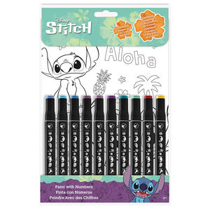 Set de coloriage par numéro + Feutres Stitch 