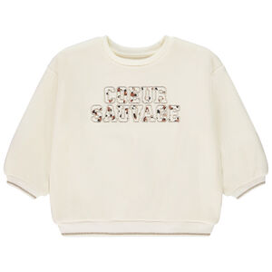 Sweat micropolaire fantaisie oversize pour bébé fille 