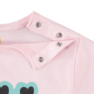 T-shirt manches courtes print léopard pour bébé fille 