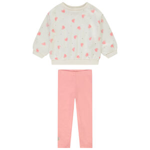 Ensemble jogging imprimé cœurs pour bébé fille 