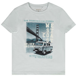 T-shirt met korte mouwen in jersey met fantasieprint voor jongen 