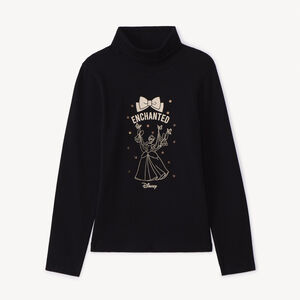 Sous-pull à col roulé et print cendrillon Disney pour fille  
