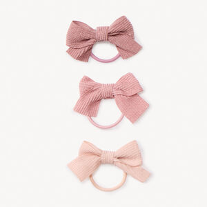 Lot de 3 élastiques à nœud en velours pour fille 