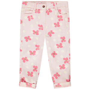Pantalon slim en twill imprimé fantaisie pour bébé fille 