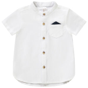Chemise manches courtes col mao à mouchoir pour bébé garçon 