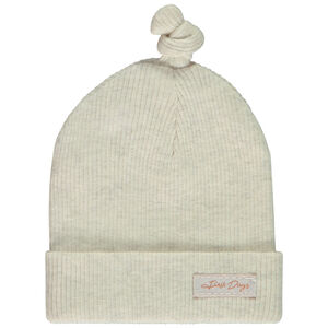 Bonnet en maille côte avec effet noué  