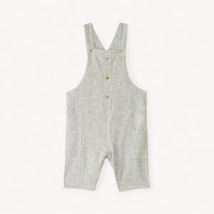 Korte spijkerbroek in gemêleerde stof voor babyjongen 