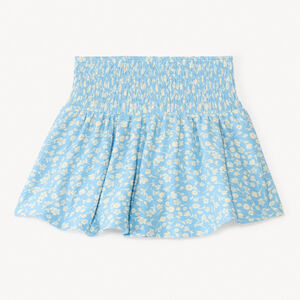 Jupe-short avec taille smockée imprimé fleuri pour fille 