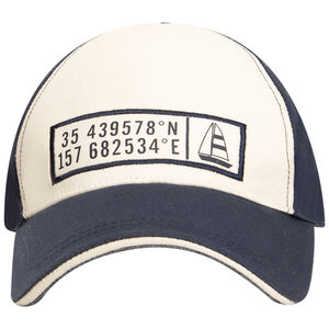 Casquette bicolore patch coordonnées GPS pour garçon 