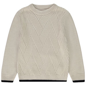 Trui in fantasie jacquard voor jongen 