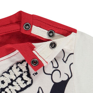 T-shirt met korte mouwen, color-blockeffect en Sylvester-print voor babyjongens 