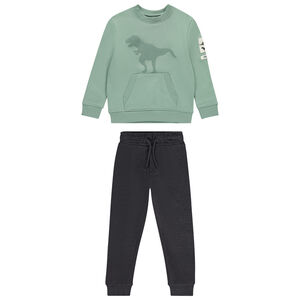 Joggingensemble fleece met dinosaurussen voor jongen 