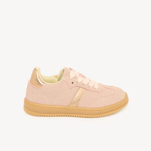 Baskets fille zip et lacets roses 
