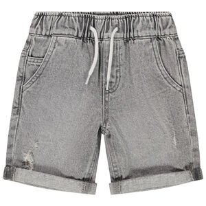 Bermuda in denim used effect voor jongen 