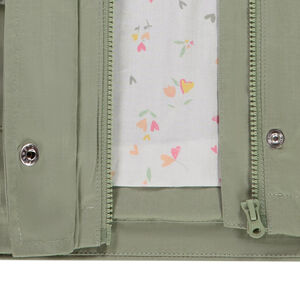 Coupe-vent avec doublure imprimée fleurs pour bébé fille 