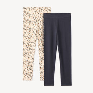 Set van 2 effen en bedrukt shorts voor meisjes 