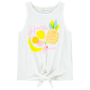 Mouwloos T-shirt met fantasieprint voor meisjes 