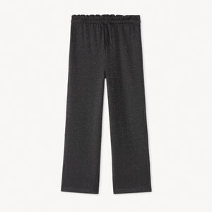 Rechthoekige joggingbroek van glinsterende sweatstof voor meisjes 