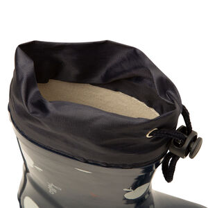 Regenlaarzen met waterdichte kraag met appelprint voor meisjes 