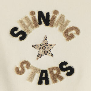 Tweekleurige semi-oversized sweatshirt met borduurwerk voor meisjes 