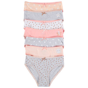 Lot de 7 culottes en coton avec étoiles et pois printés 