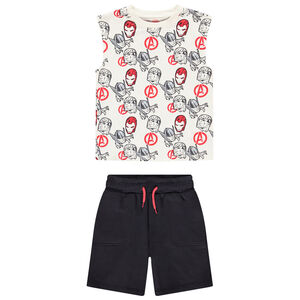 Ensemble avec débardeur imprimé Avengers Marvel pour garçon 