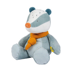 Peluche blaireau Félix - Vieux bleu - 32cm 
