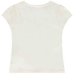 T-shirt manches courtes printé à paillettes fille 