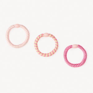 Set van 3 gevlochten elastiekjes voor meisjes 