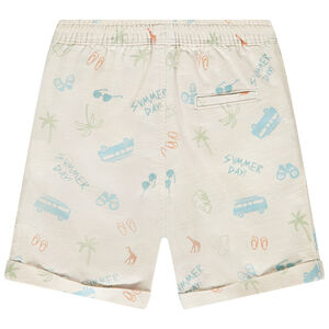 Bermuda met fantasieprint voor babyjongen 