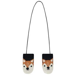 Moufles en tricot renards doublées sherpa pour bébé garçon 