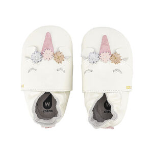 Chaussons en cuir pour bébé Soft Soles taille L - Dream la Licorne 