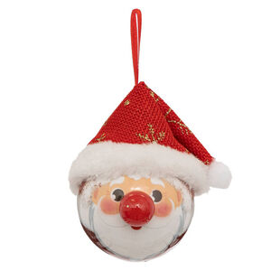 Kerstbal 6,5 cm Kerstman 