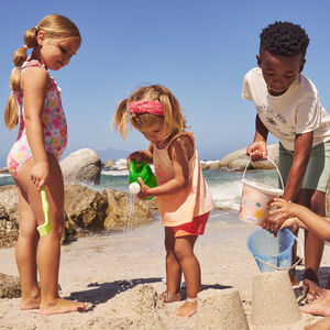 Badpak eendelig met bloemenprint voor meisjes 