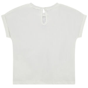 T-shirt manches courtes arc-en-ciel en bouclettes pour bébé fille 
