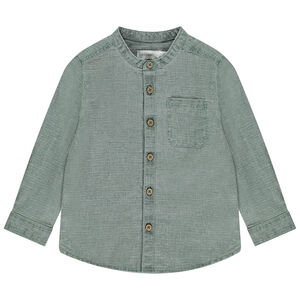 Lange mouwen honingraat chemise voor baby jongen 