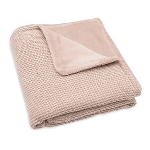 Couvrture berceau Basic Knit Fleece 75x100 cm - Wilde Rose 