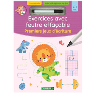 Oefenboek FR - Uitwisbare stift - Eerste schrijfoefeningen - 4jaar+ 