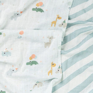 Set van 2 tetradoeken 65x65cm Celebration Blauw 