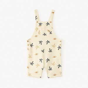 Korte broeksalopette van palmboomprint voor babyjongen 