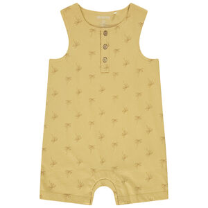 Korte jumpsuit mouwloos met palmen voor baby jongen 