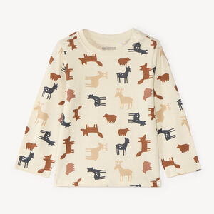 T-shirt met lange mouwen voor baby jongens met dierenprint 