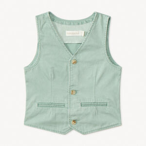 Gilet serveur en toile unie pour garçon 