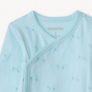 Set van 2 bodies met lange mouwen en olifantenmotief voor babyjongens 