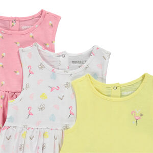 Lot de 3 robes débardeurs fantaisie pour bébé fille 