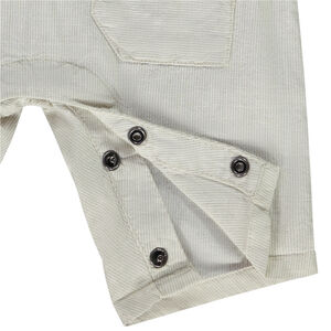 Korte gestreepte salopette met zakken voor baby jongen 