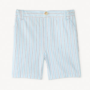 Gestreepte katoenen bermuda voor babyjongen 