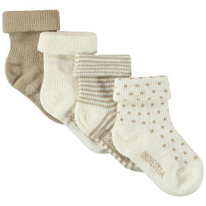 Lot de 4 paires de chaussettes côtelées pour bébé 